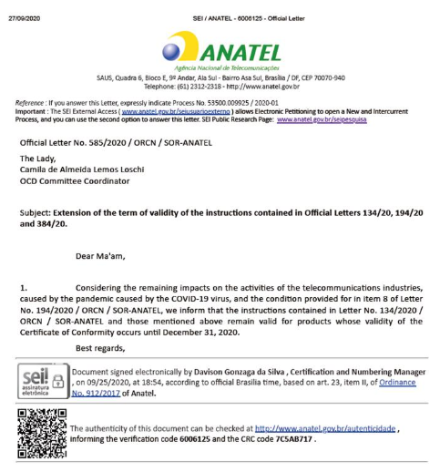 巴西ANATEL認證-證書更新簡化流程延長-微測檢測